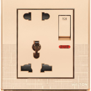 Walton Gang Switch 5 Pin Socket with Switch Fiona Series